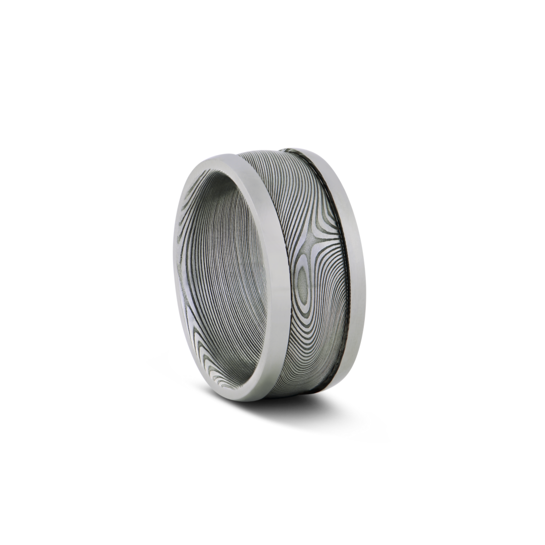 Damastring rostfrei Muster Torsion